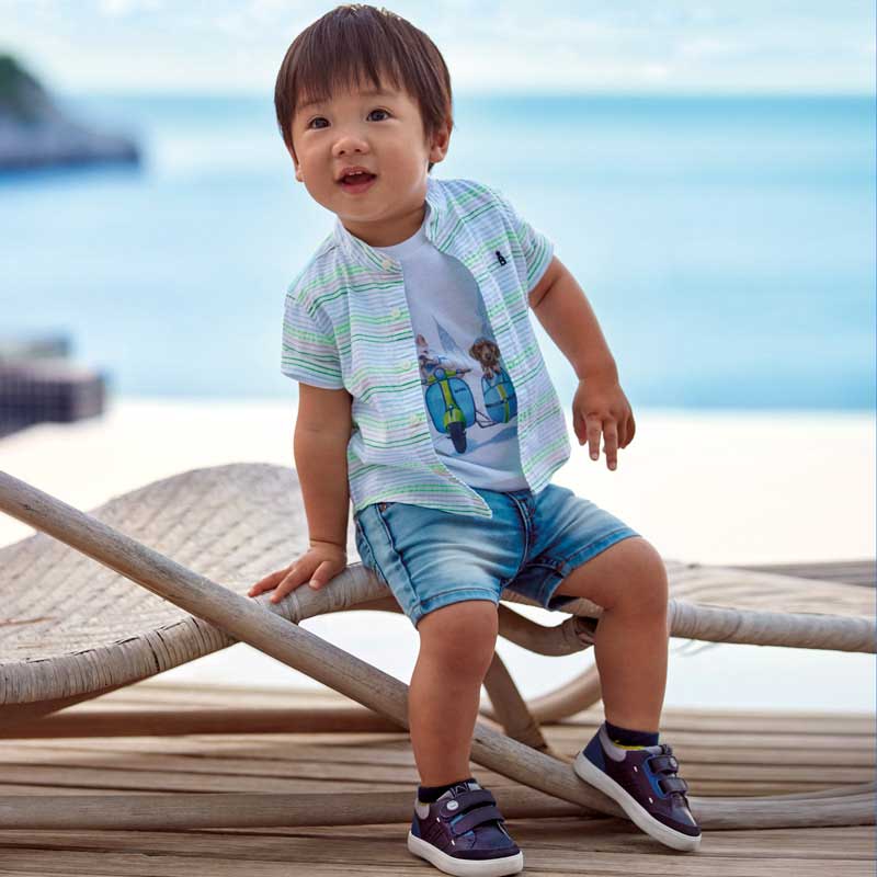 Mayoral Baby Boy Denim Bermuda Shorts Light 1285