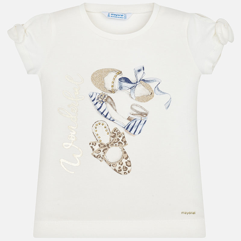 Mayoral Girl SS20 Short sleeved bow print t-shirt 3010