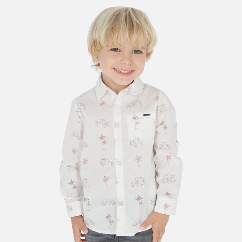Mayoral Boy SS20 Long sleeved patterned shirt 3175