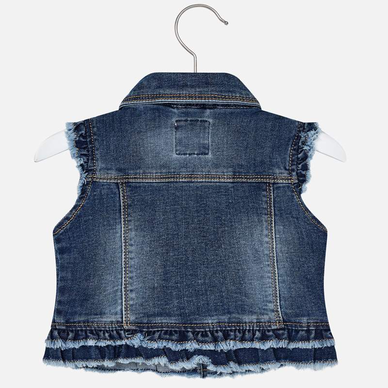 Mayoral Girl SS20 Dark Denim Sleeveless Jacket 3322