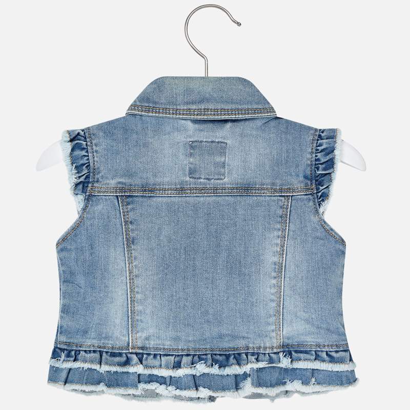 Mayoral Girl SS20 Light Denim Sleeveless Jacket 3322