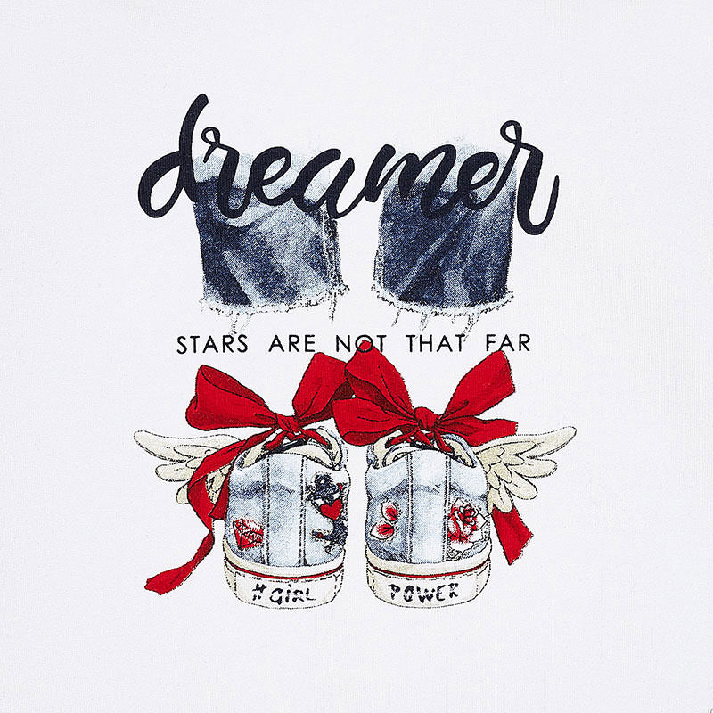 Mayoral Girl SS20 White Sweatshirt with Sneaker design 3461