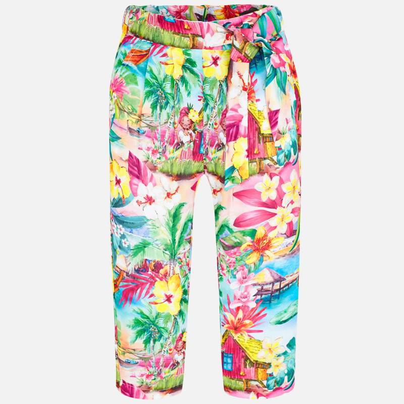 Mayoral Girl SS20 Hawaiian Printed Trousers 3544