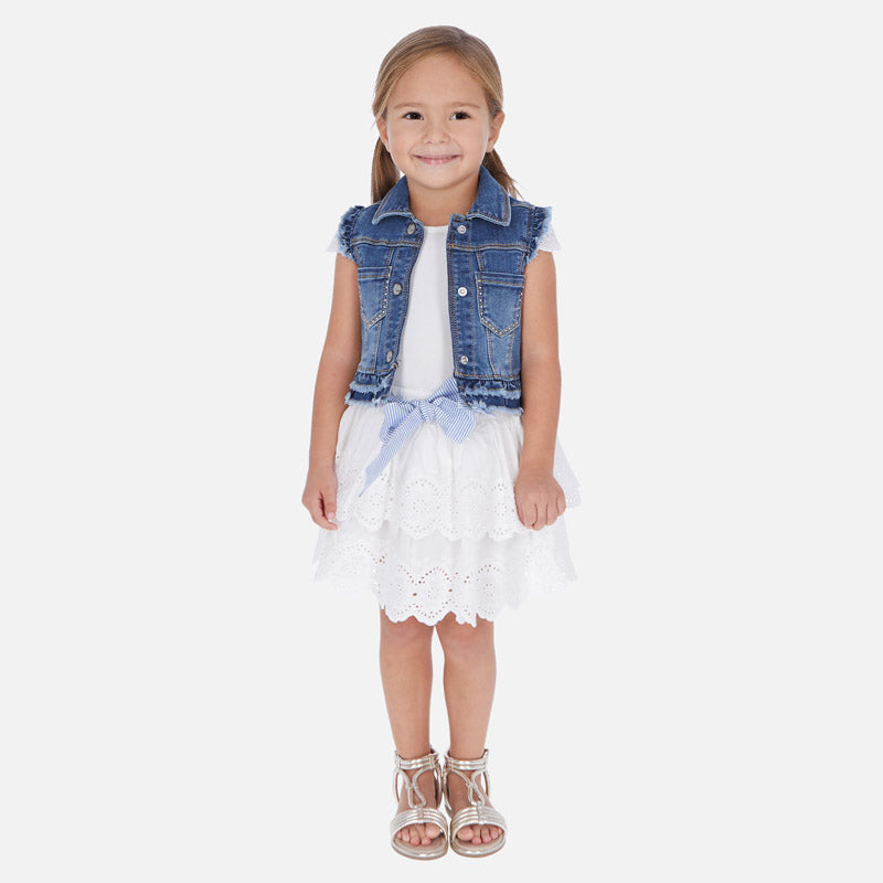 Mayoral Girl SS20 White Embroidered skirt 3905