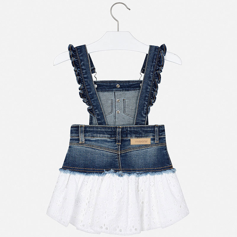 Mayoral Girl SS20 Combined skirt dungarees with daisies 3909