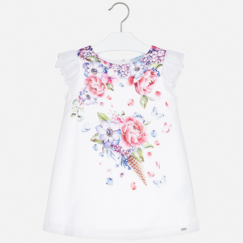 Mayoral Girl SS20 Pleated Satin dress 3912