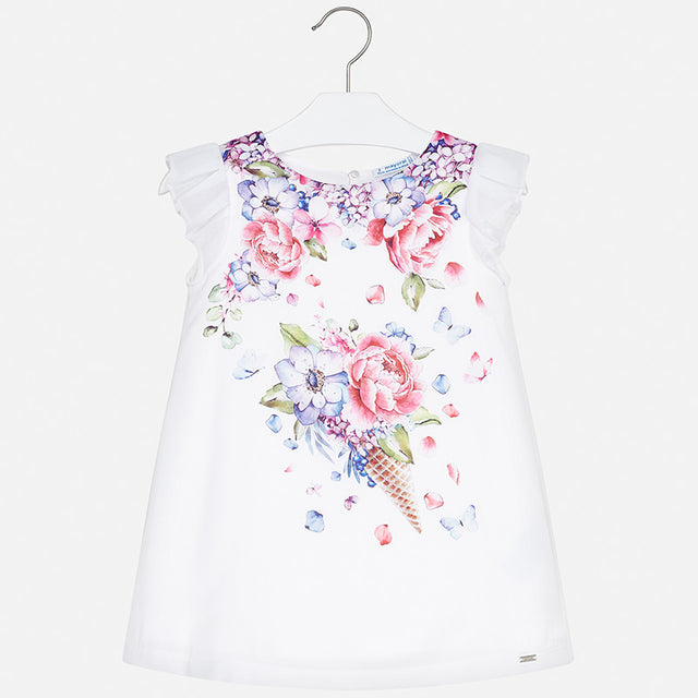 Mayoral Girl SS20 Pleated Satin dress 3912