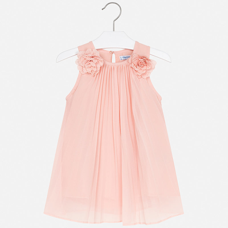 Mayoral Girl SS20 Peach Pleated Dress 3922