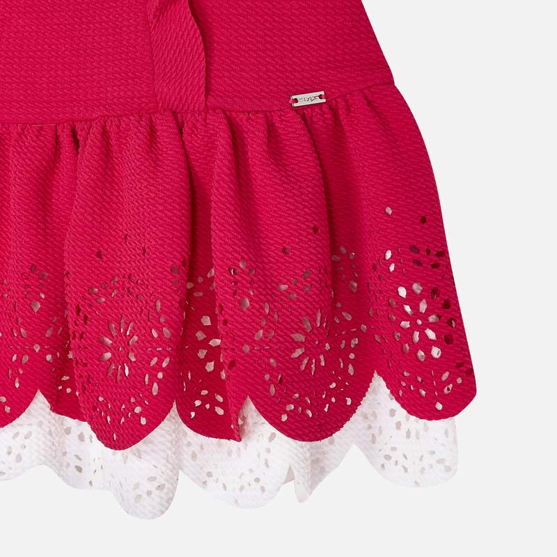 Mayoral Girl SS20 Strawberry Dress with openwork detailing 3931