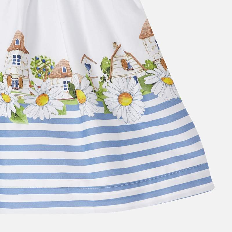 Mayoral Girl SS20 Blue Stripe and Floral dress 3941