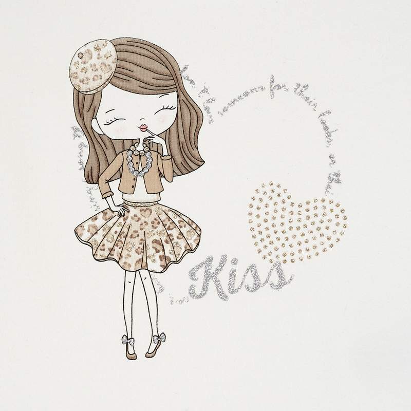 Mayoral Girl SS20 Combined chiffon dress Beige 3945