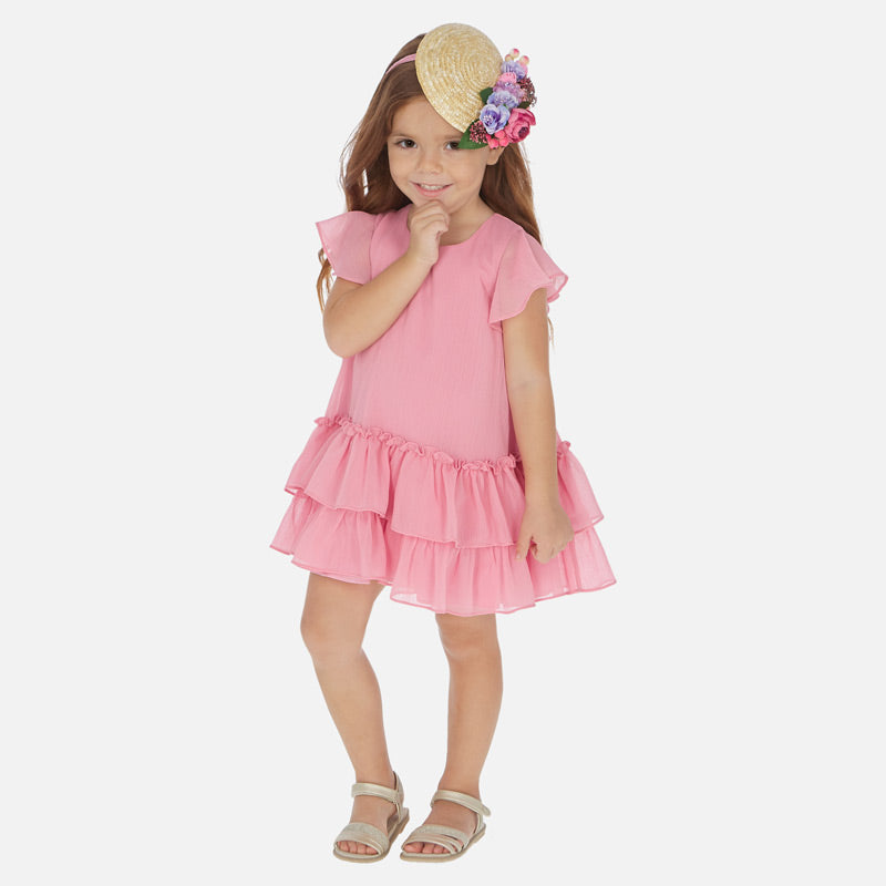 Mayoral Girl SS20 Watermelon Ruffled Dress 3957