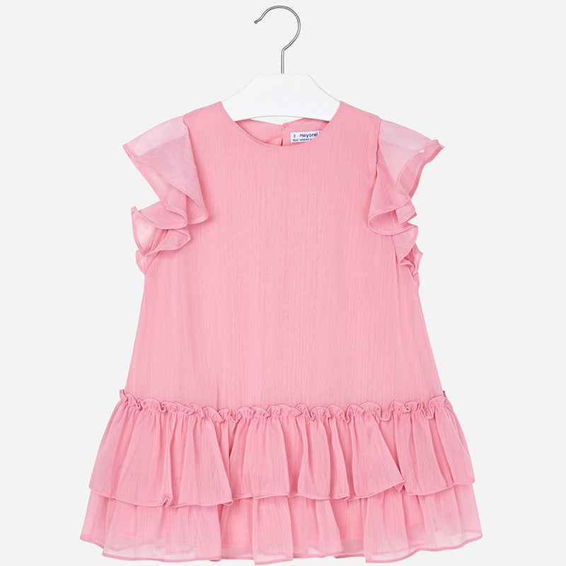 Mayoral Girl SS20 Watermelon Ruffled Dress 3957