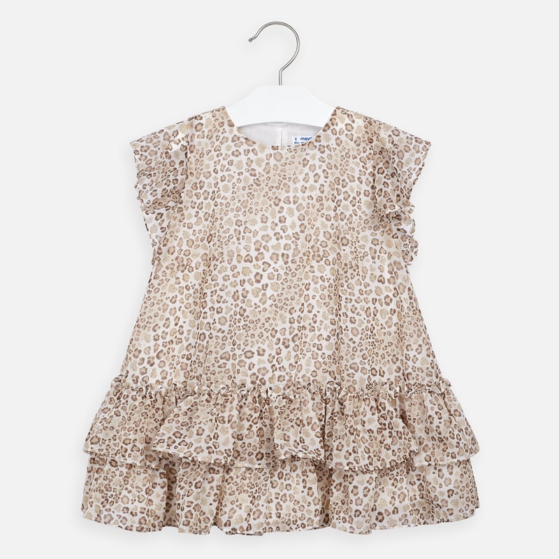 Mayoral Girl SS20 Beige Print Dress 3957