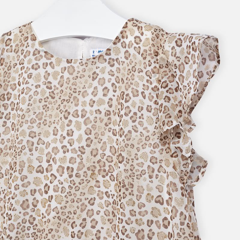 Mayoral Girl SS20 Beige Print Dress 3957