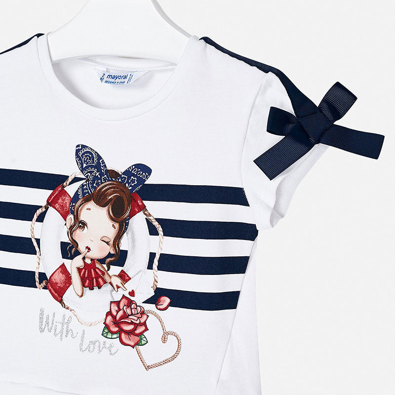 Mayoral Girl SS20 Navy Combined tulle dress 3958