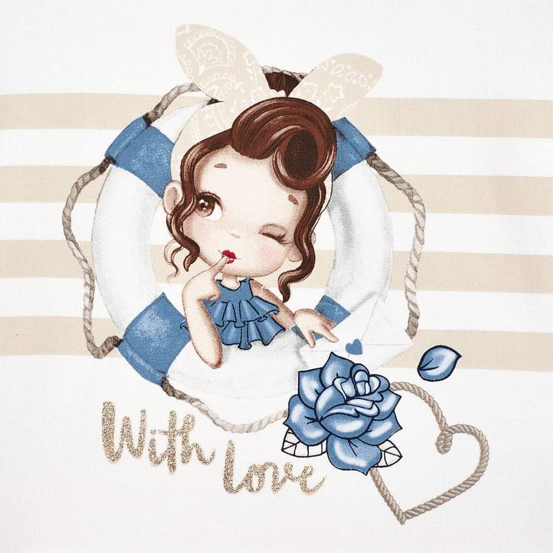 Mayoral Girl SS20 Champagne Combined tulle dress 3958