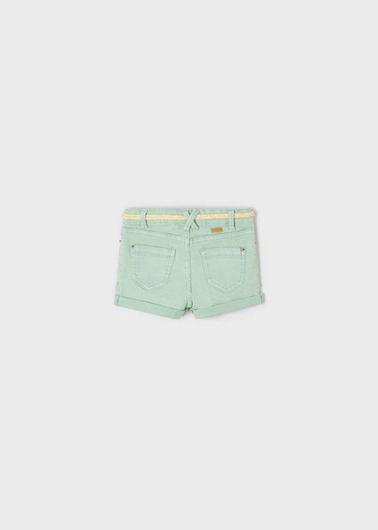 Mayoral Girl Jade Twill Shorts with Belt 234