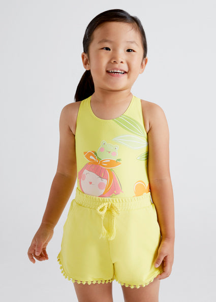 Mayoral Girl SS22 Lemon Chenille Shorts 607