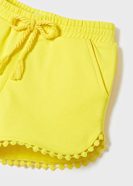 Mayoral Girl SS22 Lemon Chenille Shorts 607