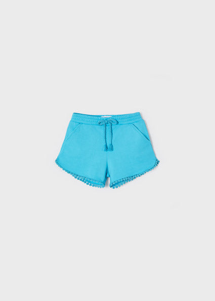 Mayoral Girl SS22 Turquoise Chenille Shorts 607