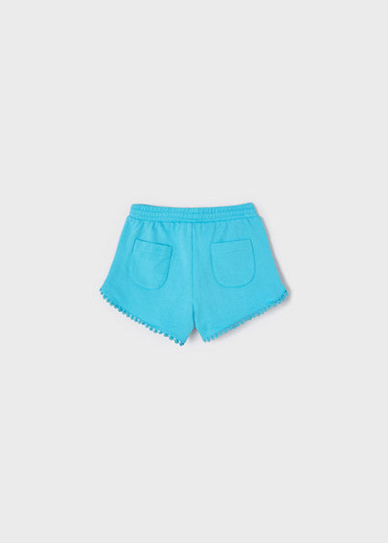 Mayoral Girl SS22 Turquoise Chenille Shorts 607