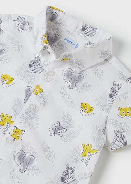 Mayoral Baby Boy Animal Printed Shirt 1115