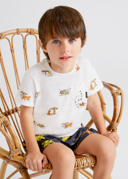 Mayoral Boy SS22 Animal Print T-Shirt 3002