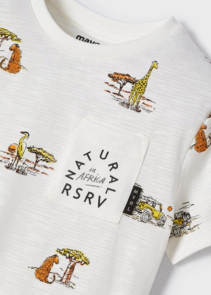 Mayoral Boy SS22 Animal Print T-Shirt 3002