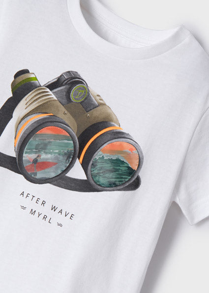 Mayoral Boy SS22 White Binoculars T-short 3018