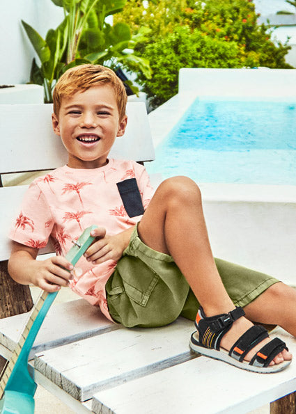 Mayoral Boy SS22 Dusty Pink 2pc T-shirt set 3019