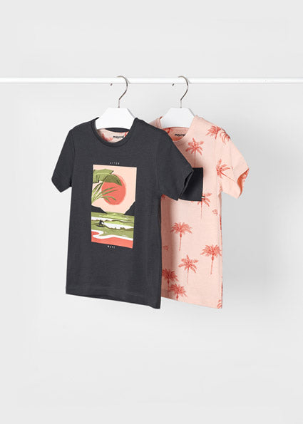 Mayoral Boy SS22 Dusty Pink 2pc T-shirt set 3019