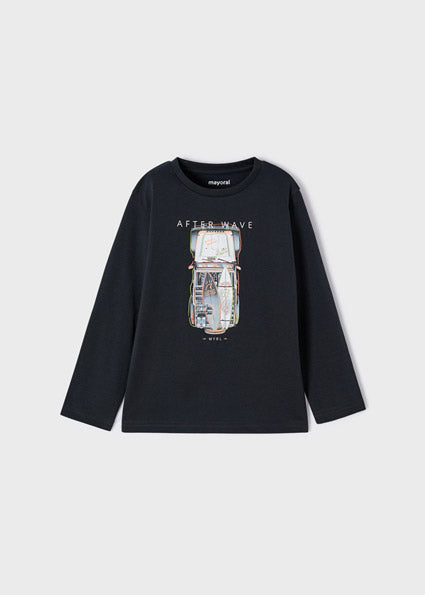 Mayoral Boy SS22 Charcoal After Wave Long Sleeved Top 3028