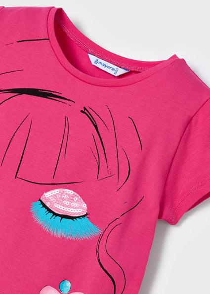 Mayoral Girl SS22 Peony Printed T-shirt 3048
