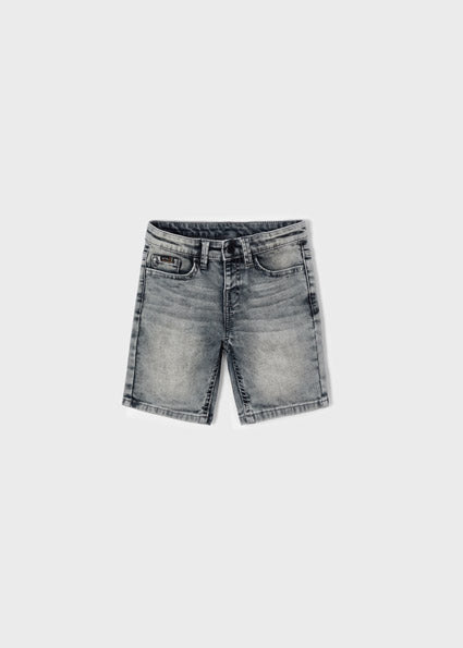 Mayoral Boy Light Grey Soft Denim Shorts 3261