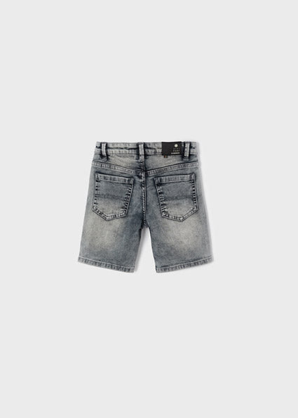 Mayoral Boy Light Grey Soft Denim Shorts 3261