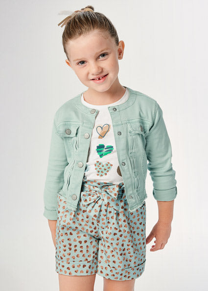 Mayoral Girl SS22 Jade Heart Shorts 3272