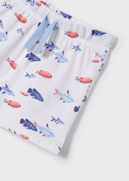 Mayoral Boy SS22 Light Blue Fish Pajamas 3747