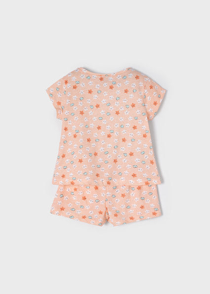 Mayoral Girl SS22 Peach Print Pajamas 3751