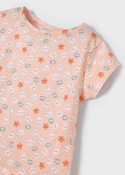 Mayoral Girl SS22 Peach Print Pajamas 3751
