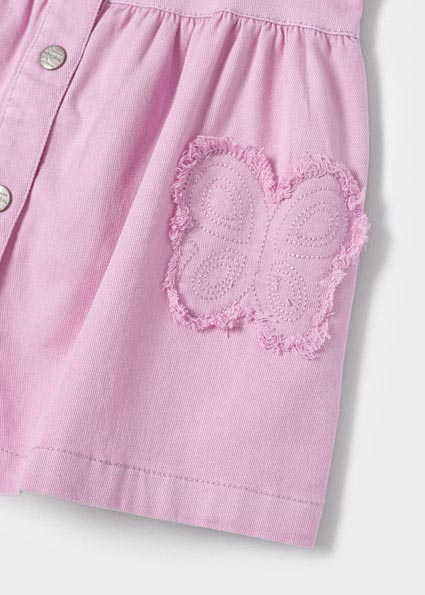 Mayoral Girl SS22 Pink Butterfly Dress with Hat 3907