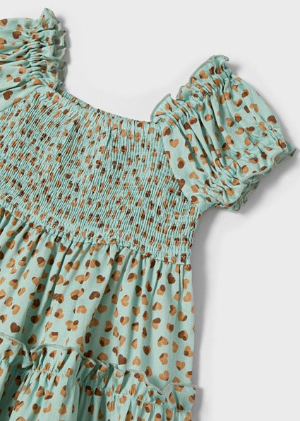 Mayoral Girl SS22 Jade Heart Dress 3927