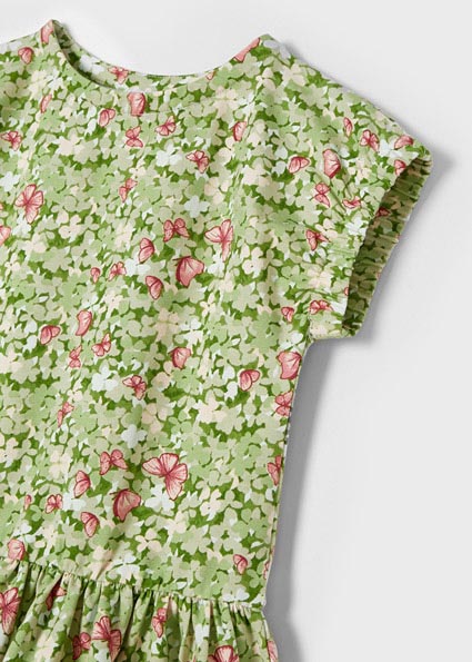 Mayoral Girl SS22 Green Floral Dress 3943