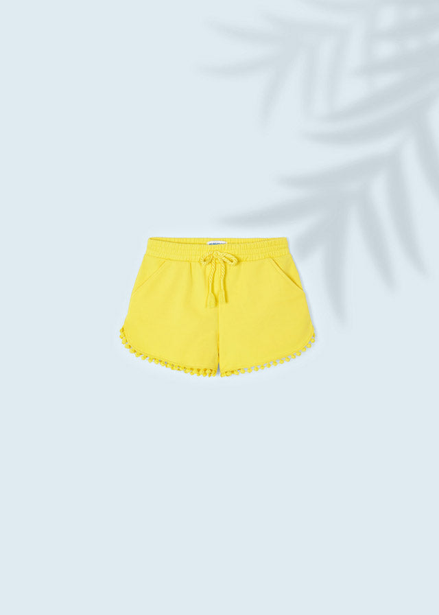 Mayoral Girl SS23 Yellow Chenille Shorts 607