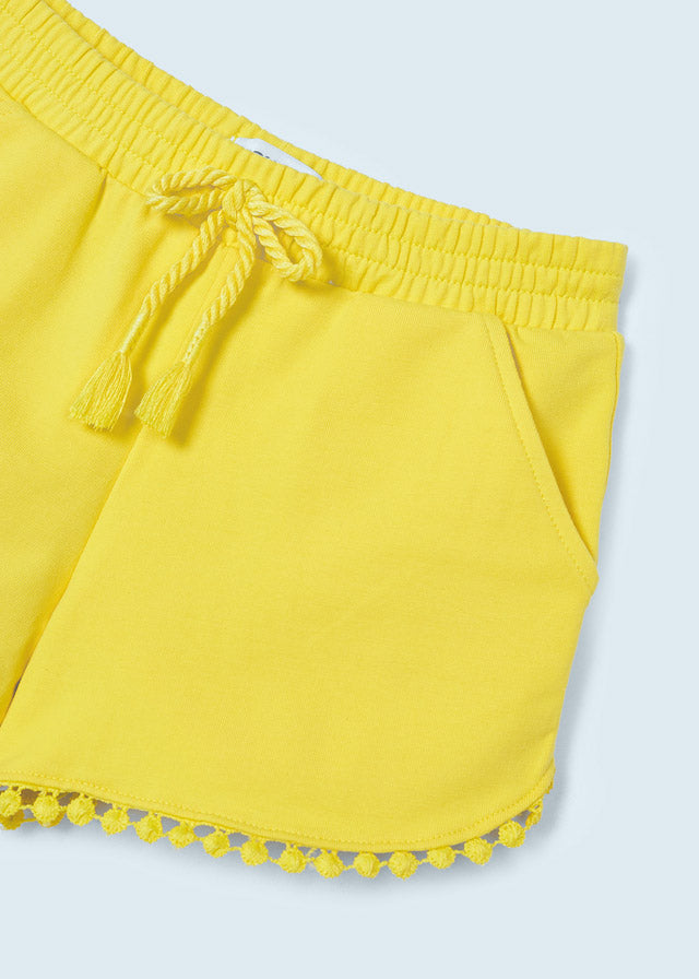 Mayoral Girl SS23 Yellow Chenille Shorts 607