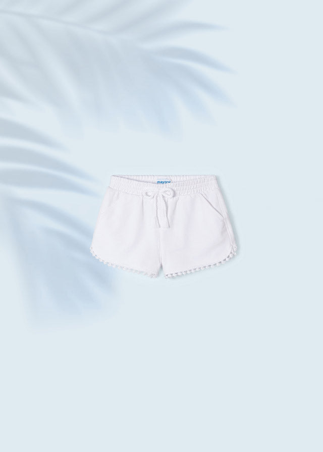 Mayoral Girl SS23 White Chenille Shorts 607