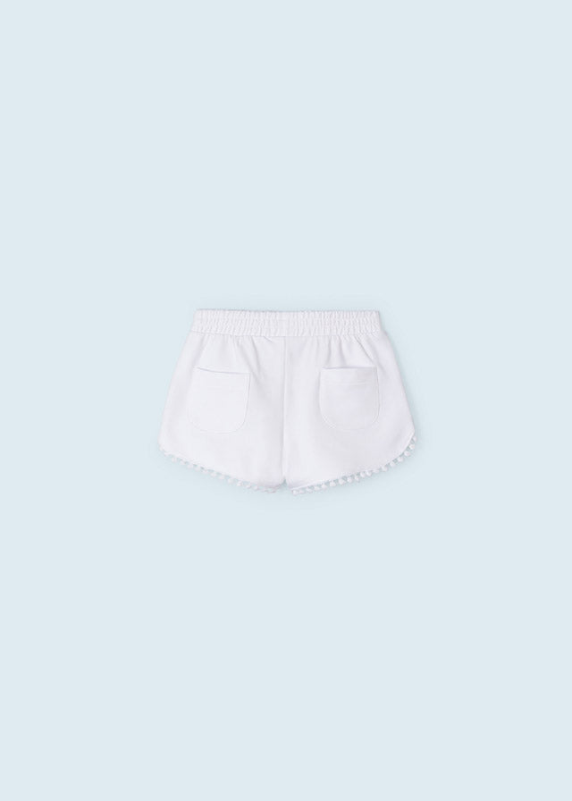 Mayoral Girl SS23 White Chenille Shorts 607