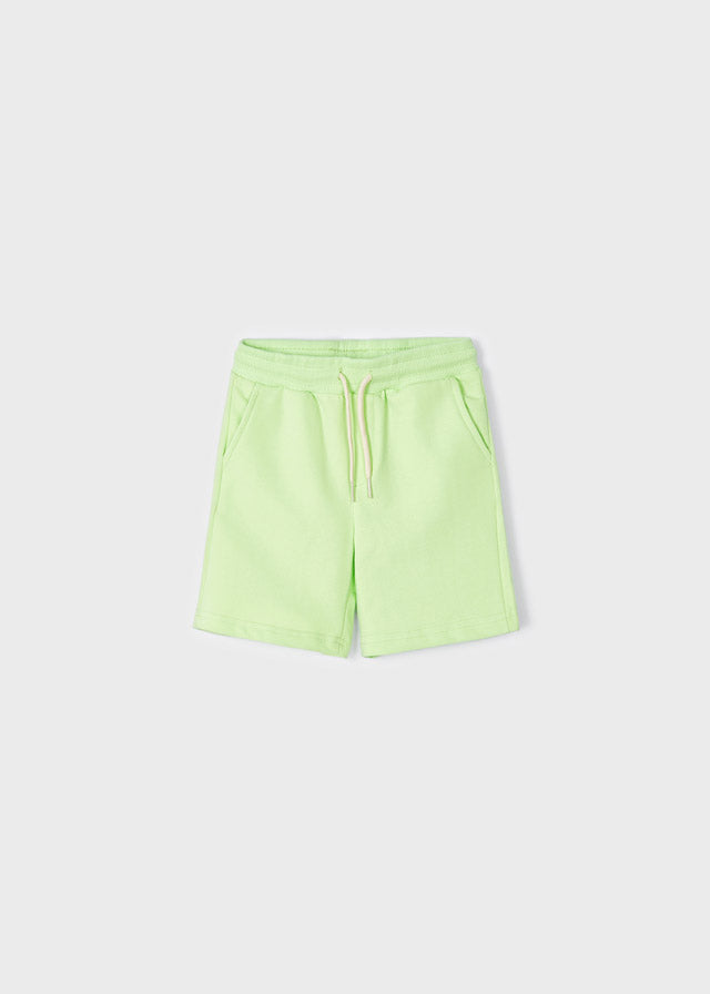 Mayoral Boy Neon Green Fleece Shorts 611