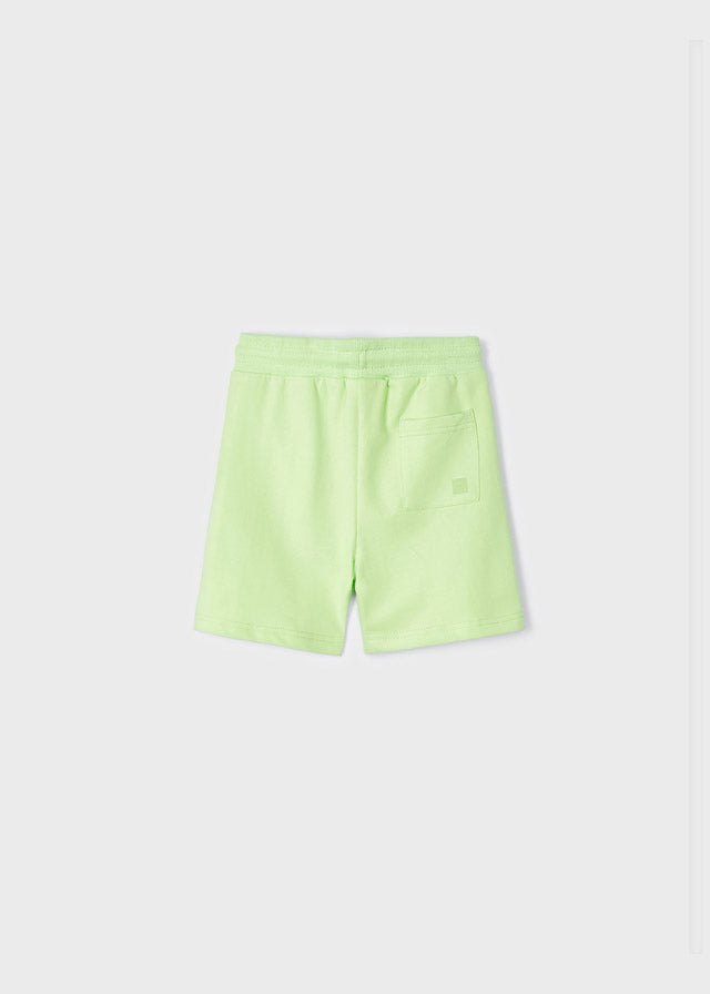 Mayoral Boy Neon Green Fleece Shorts 611