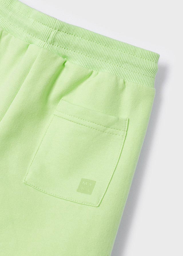 Mayoral Boy Neon Green Fleece Shorts 611